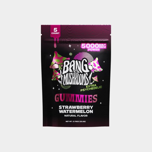 Bang'n Mushroom Gummies Strawberry Watermelon 5000MG Extra Psychedelic