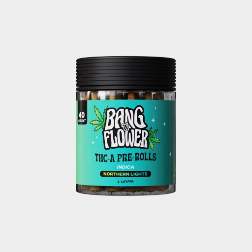 Bang'n Flower THC-A 1G Pre Roll Northern Lights 40ct Jar *IND*